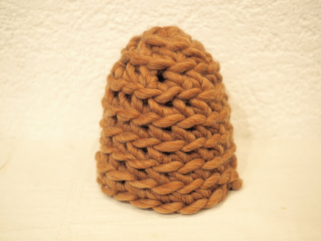 ゆび編み帽子