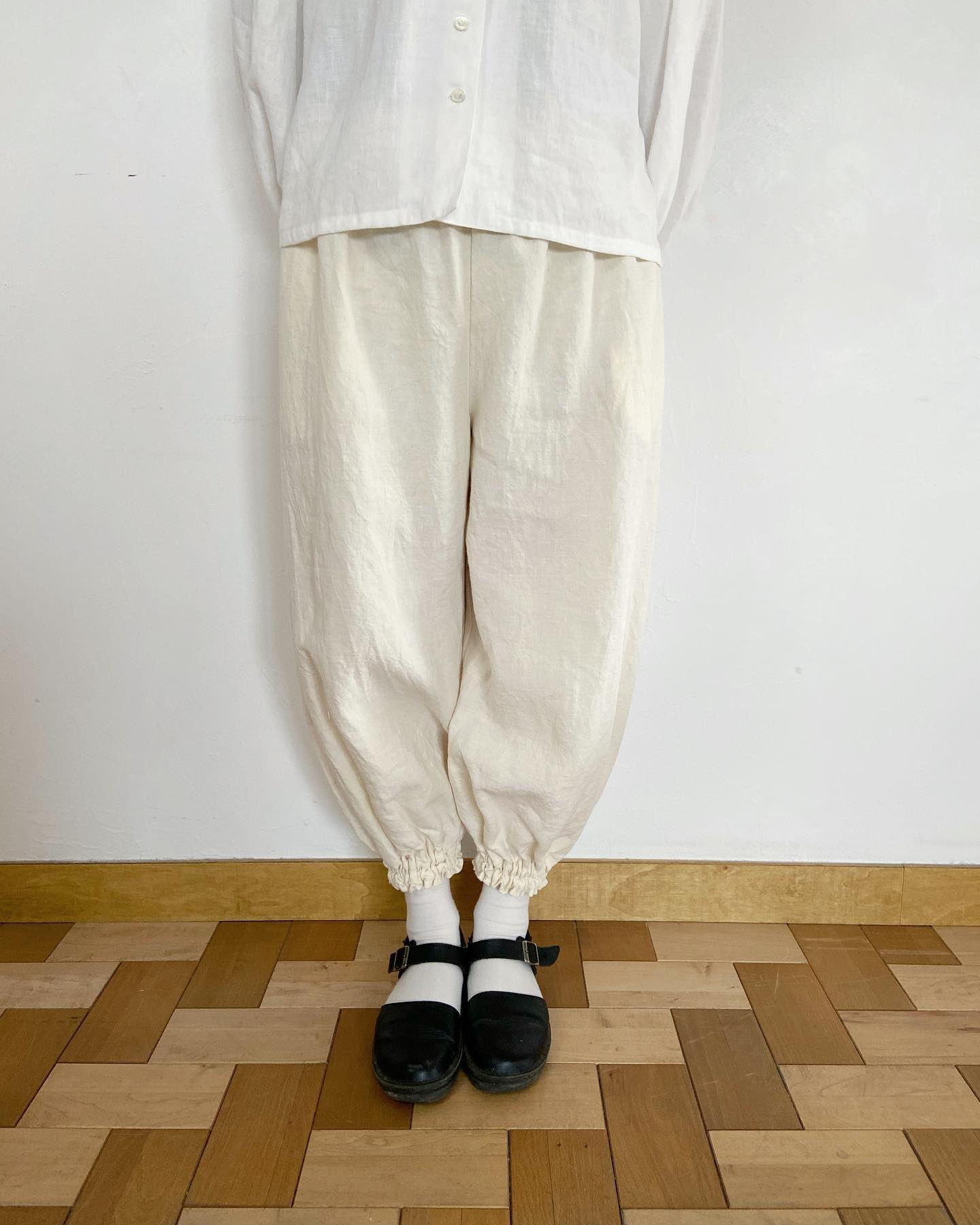 リネンペチパンツ
